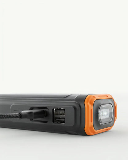 Ferro power bank ports and LED flashlight